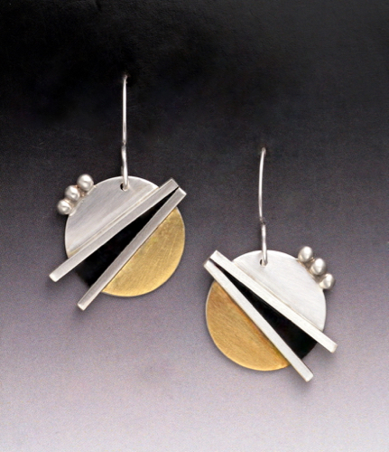 Click to view detail for MB-E434 Earrings Particle Tracks $390